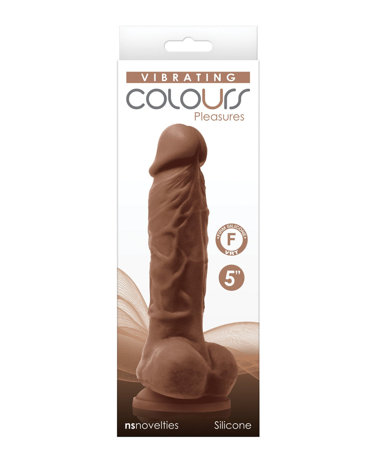 Colours Colours Pleasures 5" Vibrating Dildo - Brown