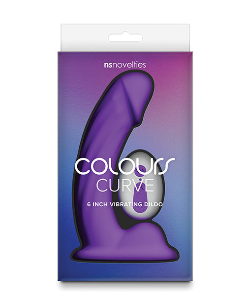 Colours Colours Curve Vibrating 6" Dildo - Purple