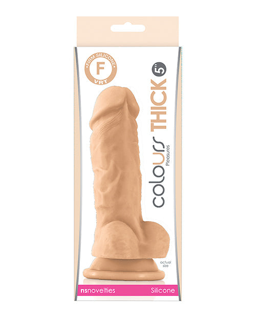 Colours Colours Pleasures Thick 5" Dildo - White