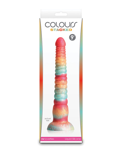 Colours Colours Stacked 9" Dildo - Red/Gold