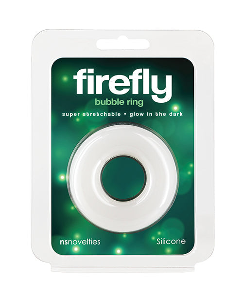 Firefly Firefly Glow in the Dark Bubble Cock Ring - Large, White