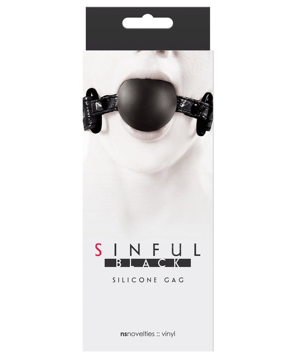 Sinful Sinful Soft Silicone Gag - Black