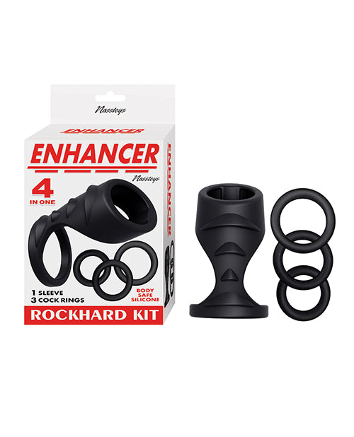 Nasstoys Enhancer Rockhard 4 In One Kit - Black