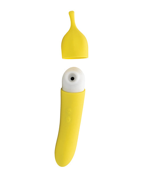 Like A Kitten Natalie's Toy Box Banana Cream Air Pulse & G-Spot Vibrator - Yellow