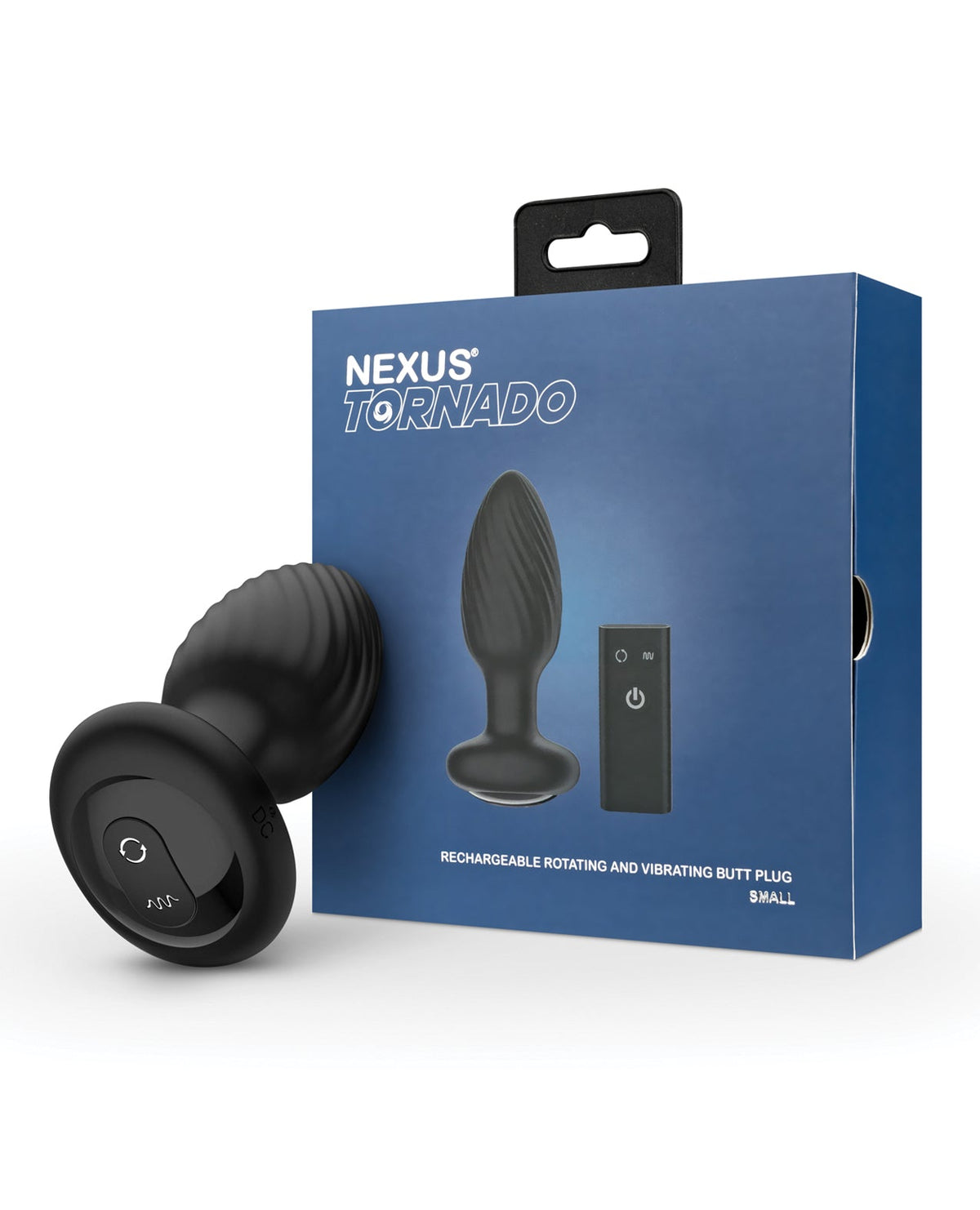 Nexus Nexus Tornado Rotating & Vibrating Small Butt Plug - Black