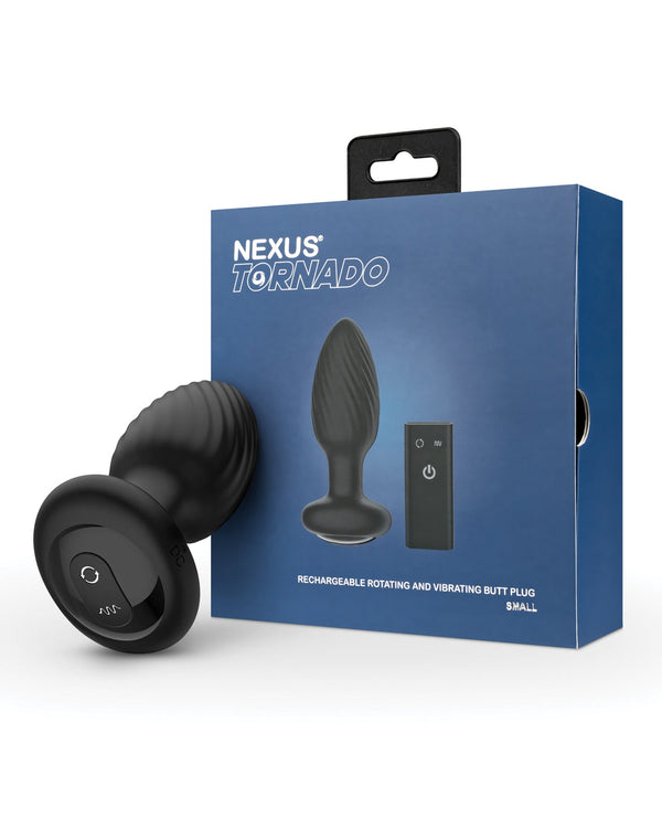 Nexus Nexus Tornado Rotating & Vibrating Small Butt Plug - Black