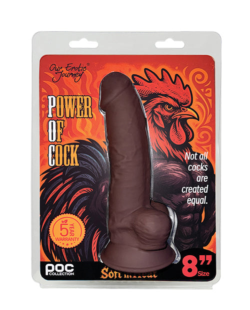 Power of Cock Power of Cock 8" Dildo - Dark Brown