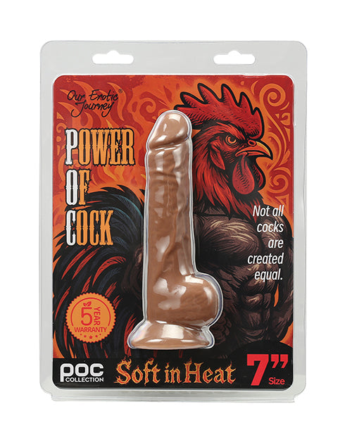 Power of Cock Power of Cock 7" Dildo - Dark Tan