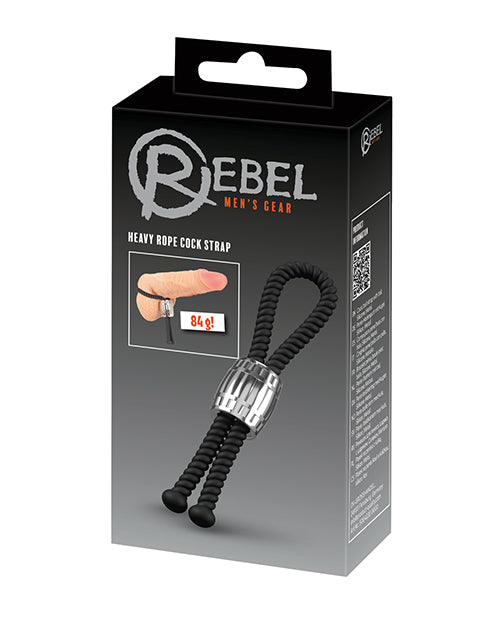 Rebel Rebel Heavy Rope Cock Lasso - Black