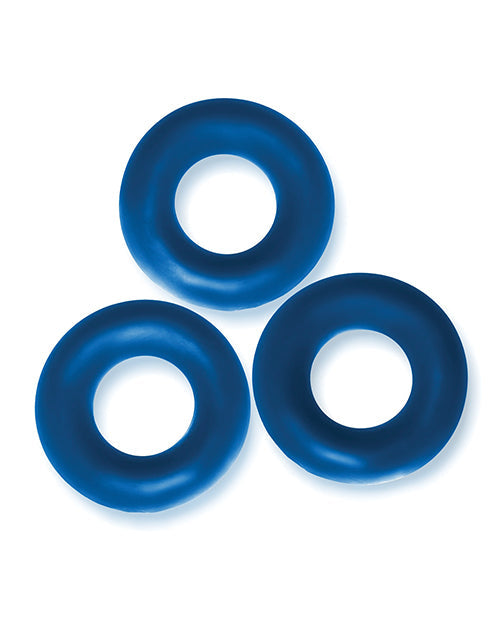 Oxballs Oxballs Fat Willy 3 Pack Jumbo Cock Rings - Space Blue