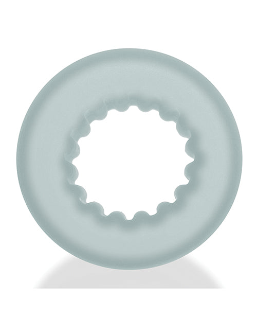 Oxballs Oxballs Axis Rib Griphold Cockring - Clear Ice