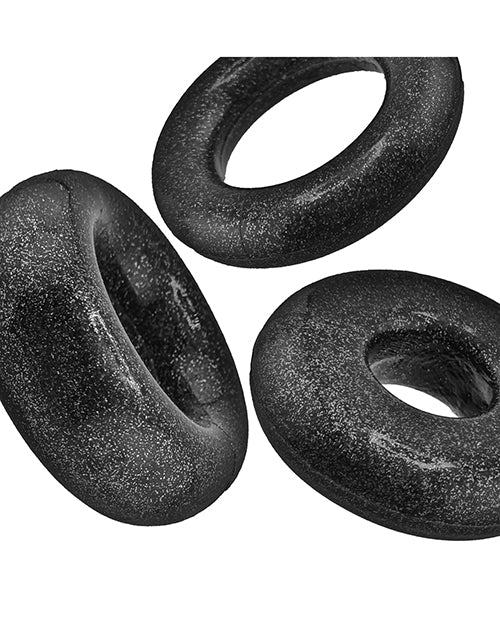 Oxballs Oxballs Cockpack Multi Design 3 Pack Cockrings - Black Mica