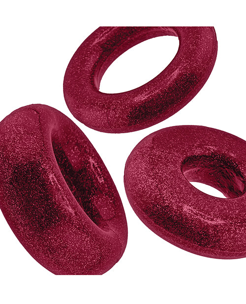 Oxballs Oxballs Cockpack Multi Design 3 Pack Cockrings - Cherry Lips