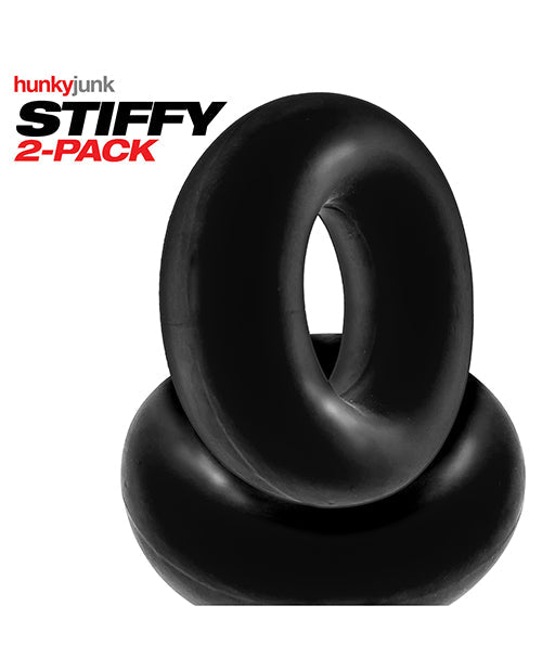Hunky Junk Hunky Junk Stiffy 2 Pack Cockrings - Tar Ice