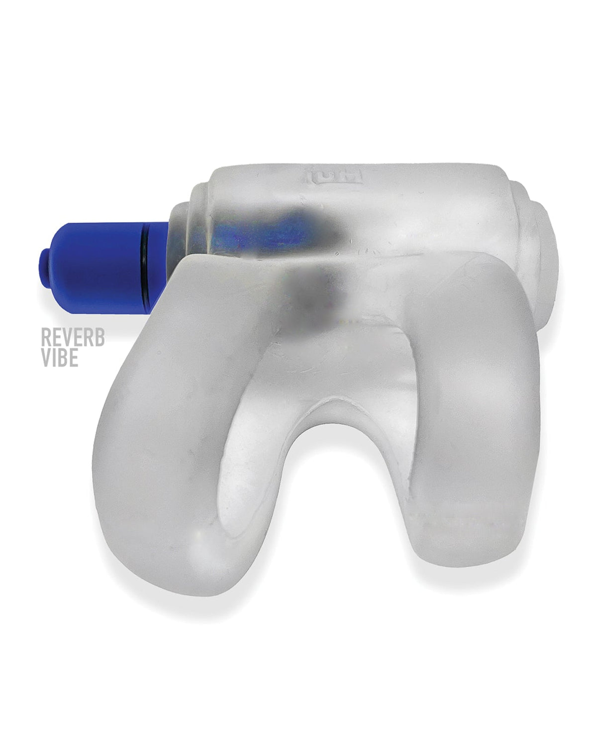 Hunky Junk Hunky Junk Revhammer Shaft Vibe Ring - Clear Ice w/Blue Vibe