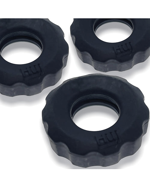 Hunky Junk Hunky Junk Super Huj 3 Pack Cockrings - Tar Ice
