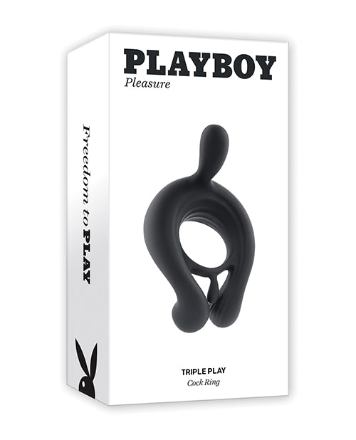 Playboy Playboy Pleasure Triple Play Cock Ring - 2 AM