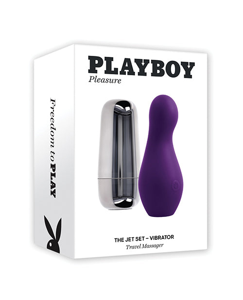 Playboy Playboy Pleasure The Jet Set Vibrator - Acai/Silver