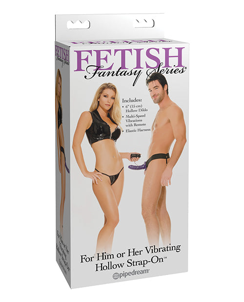 Fetish Fantasy Series Fetish Fantasy Series for Him or Her Vibrating Hollow Strap-On - Purple