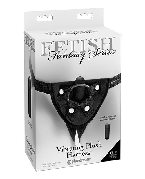 Fetish Fantasy Series Fetish Fantasy Series Vibrating Plush Harness - Black