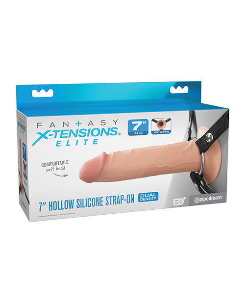Fantasy X-tensions Fantasy X-tensions Elite 7" Silicone Hollow Strap-on - Light
