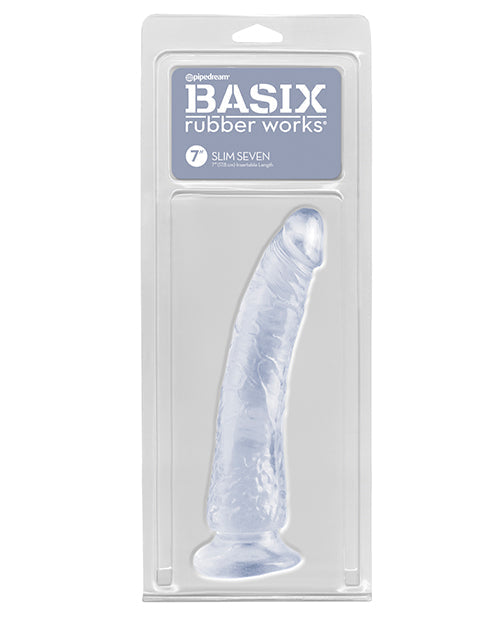Basix Rubber Works Basix Rubber Works 7" Slim Dong - Clear