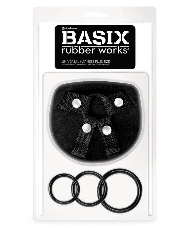 Basix Rubber Works Basix Rubber Works Universal Harness Plus Size - Black