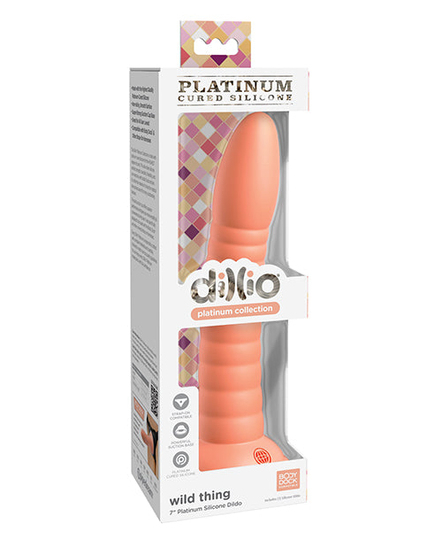 Dillio Dillio Platinum 7" Wild Thing Silicone Dildo - Peach