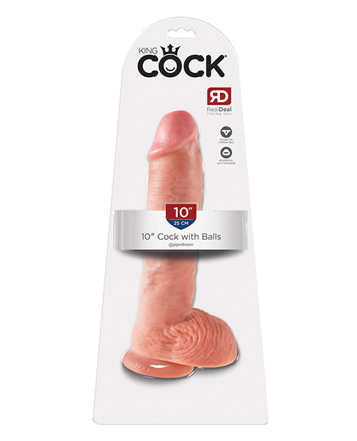 King Cock King Cock 10" Cock w/Balls - Flesh