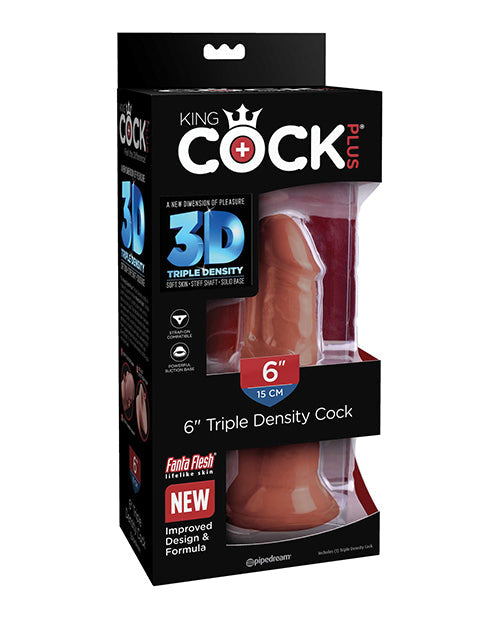 King Cock King Cock Plus 6" Triple Density Cock - Brown