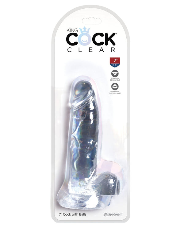 King Cock King Cock Clear 7" Cock w/Balls
