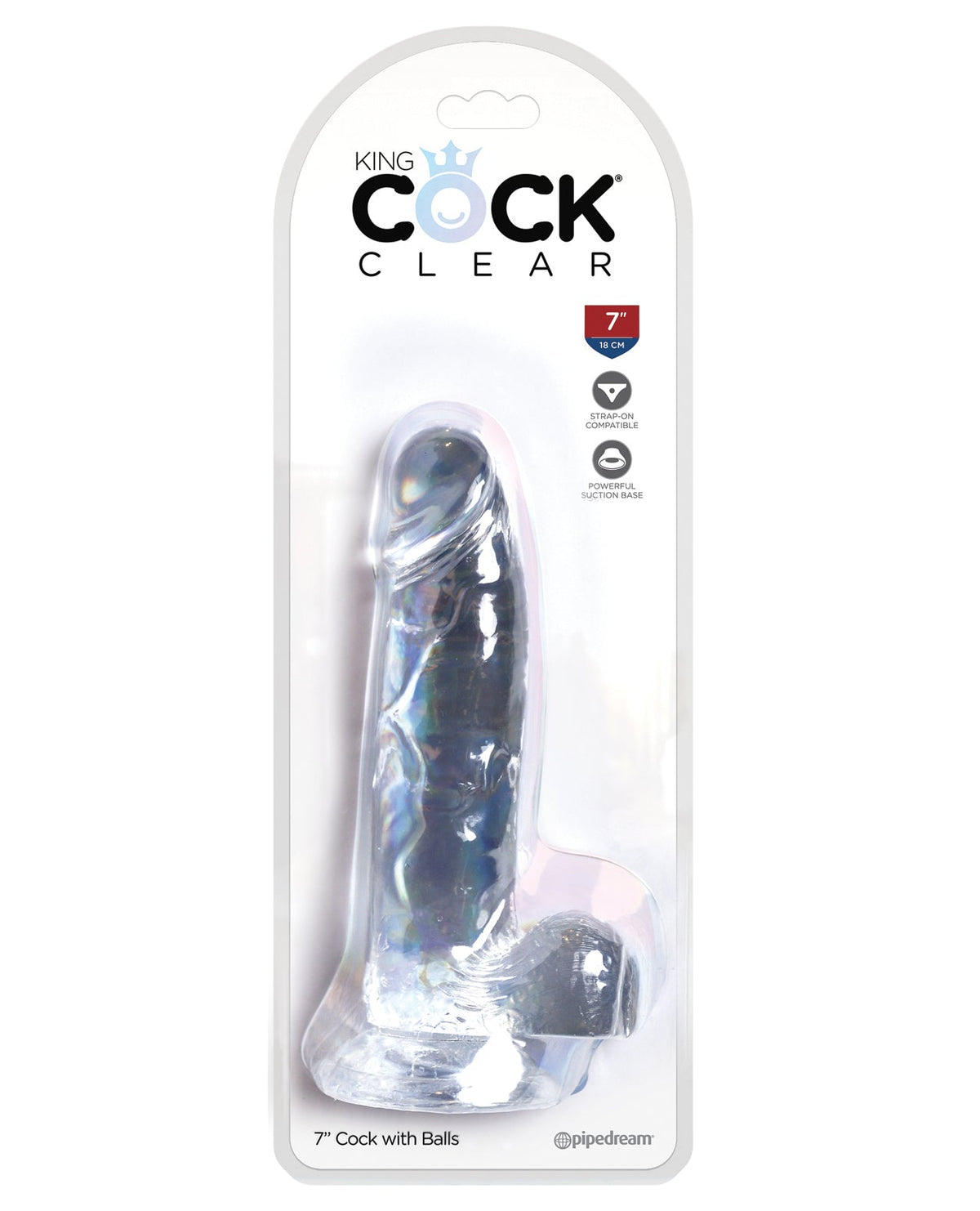 King Cock King Cock Clear 7" Cock w/Balls