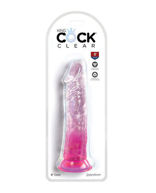 King Cock King Cock Clear 8" Cock - Pink