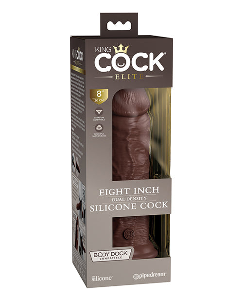 King Cock Elite King Cock Elite 8" Dual Density Silicone Cock - Brown