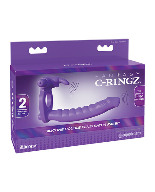 Fantasy C-Ringz Fantasy C-Ringz Silicone Double Pene Rabbit - Purple