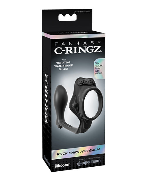 Fantasy C-Ringz Fantasy C-Ringz Rock Hard Ass-Gasm Vibrating Ring - Black