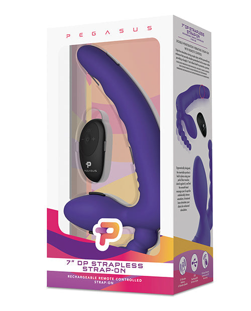 Pegasus Pegasus 7" Strapless Strap On w/Remote - Purple