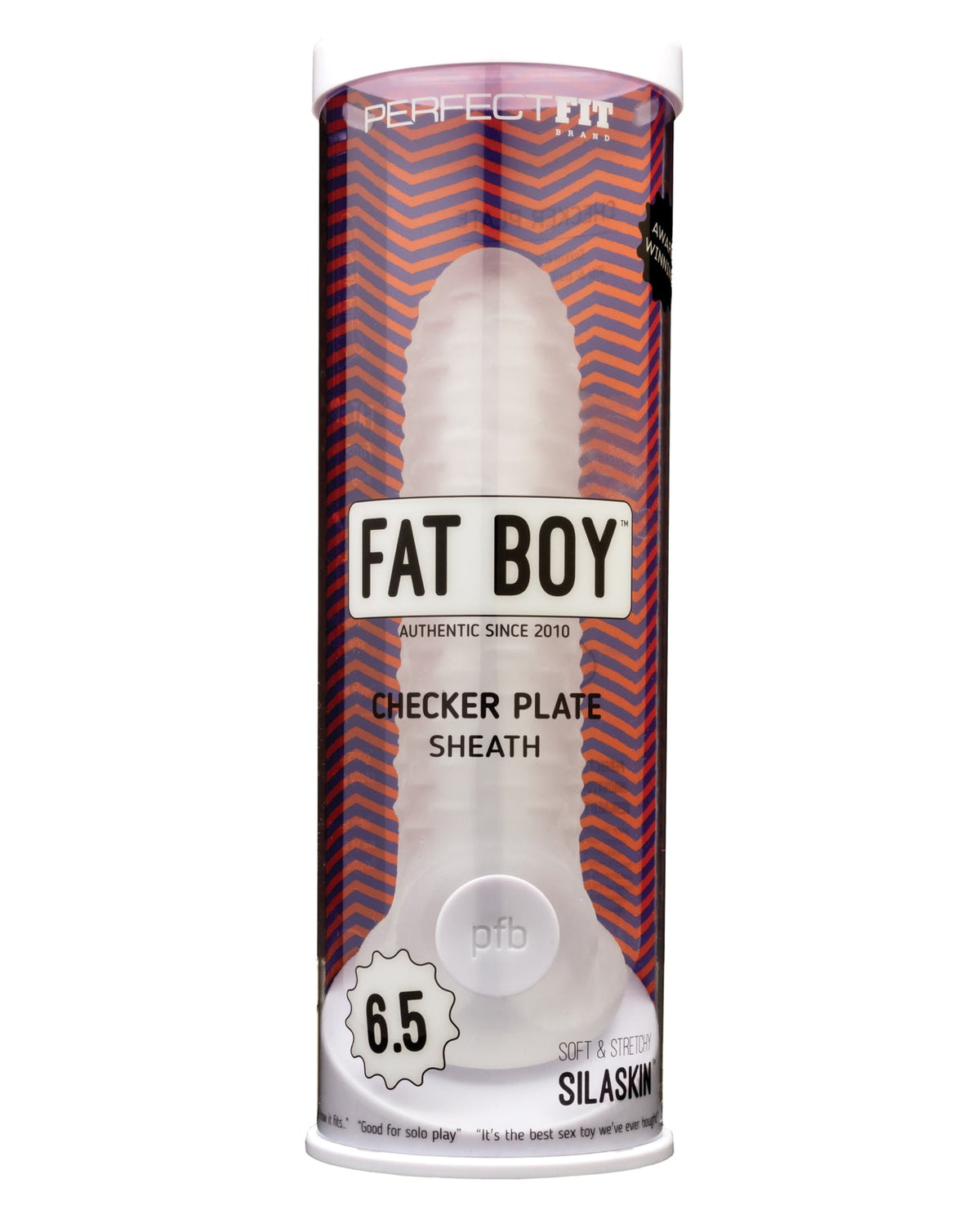 Perfect Fit Perfect Fit Fat Boy 6.5" Checker Plate Sheath - Clear