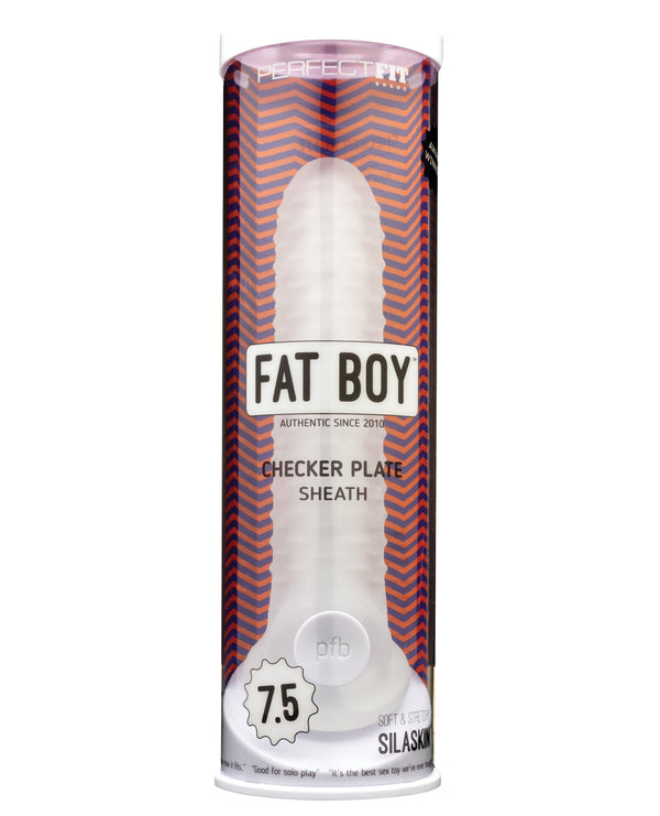 Perfect Fit Perfect Fit Fat Boy 7.5" Checker Plate Sheath- Clear