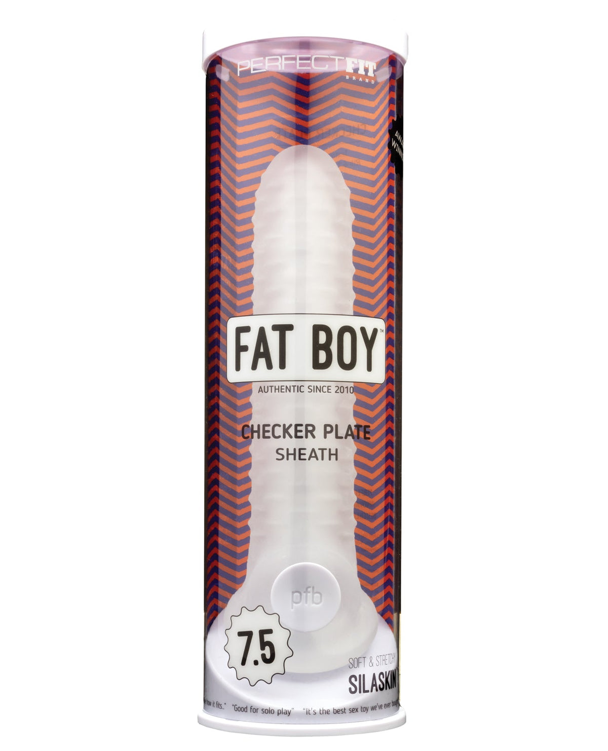 Perfect Fit Perfect Fit Fat Boy 7.5" Checker Plate Sheath- Clear