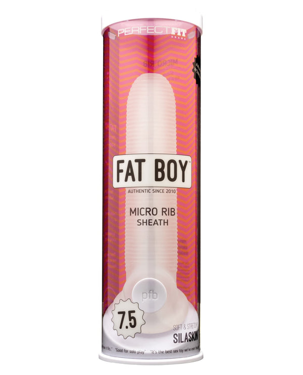 Perfect Fit Perfect Fit Fat Boy Micro Ribbed Sheath 7.5" - Clear