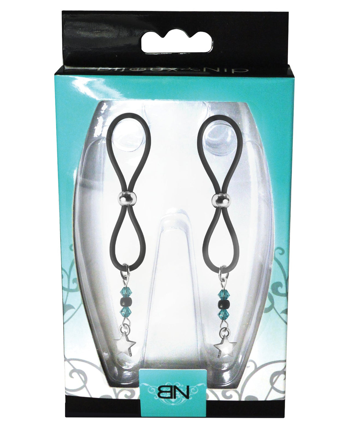 Bijoux de Nip Bijoux de Nip Nipple Halos Star Charm - Turquoise/Black