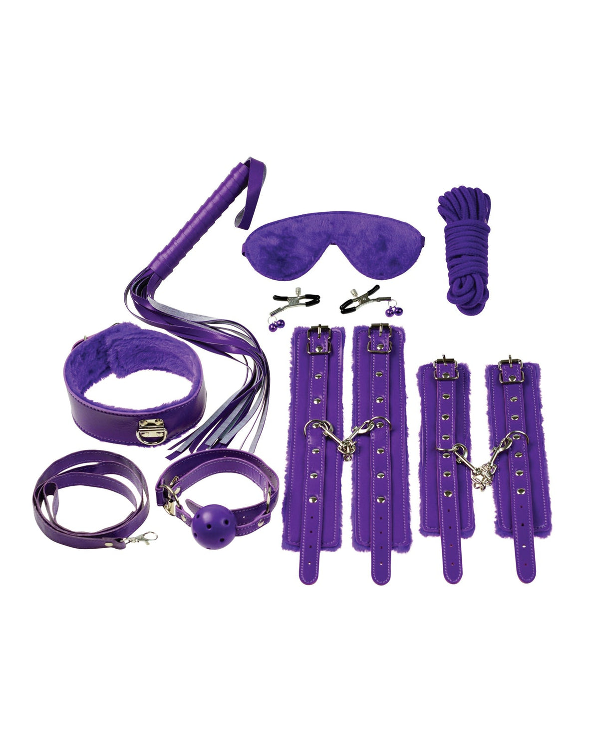 Plesur Plesur Everything Bondage 12 Piece Kit - Purple