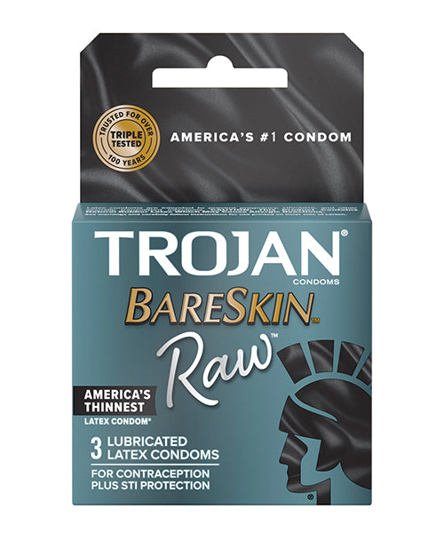 Trojan Trojan BareSkin Raw Condoms - Pack of 3