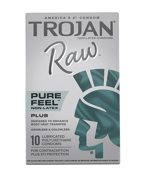 Trojan Trojan Raw Pure Feel Non-Latex Condoms - Pack of 10