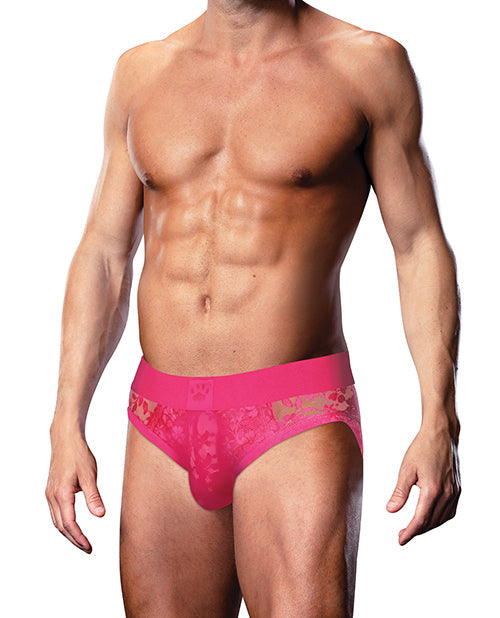 Prowler Prowler Lace Open Back Brief - Pink LG