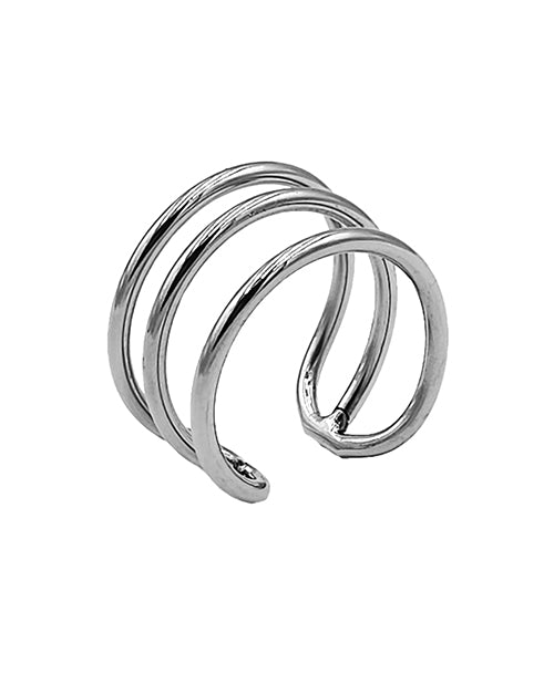 Rouge Rouge Stainless Steel Triple Wire Glans Ring 32 mm - Silver