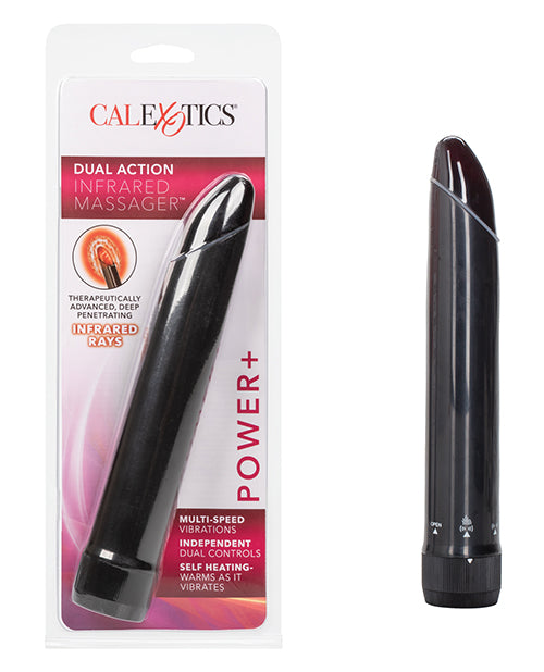 California Exotic Novelties Dual Action Infra Red Massager - Multi Speed Black