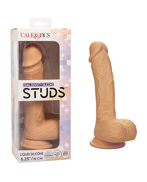 Dual Density Silicone Studs Dual Density Silicone 6.25" Dildo - Ivory