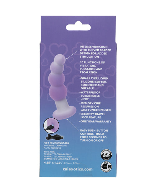 California Exotic Novelties Lavender Haze Beaded Curved Anal Probe